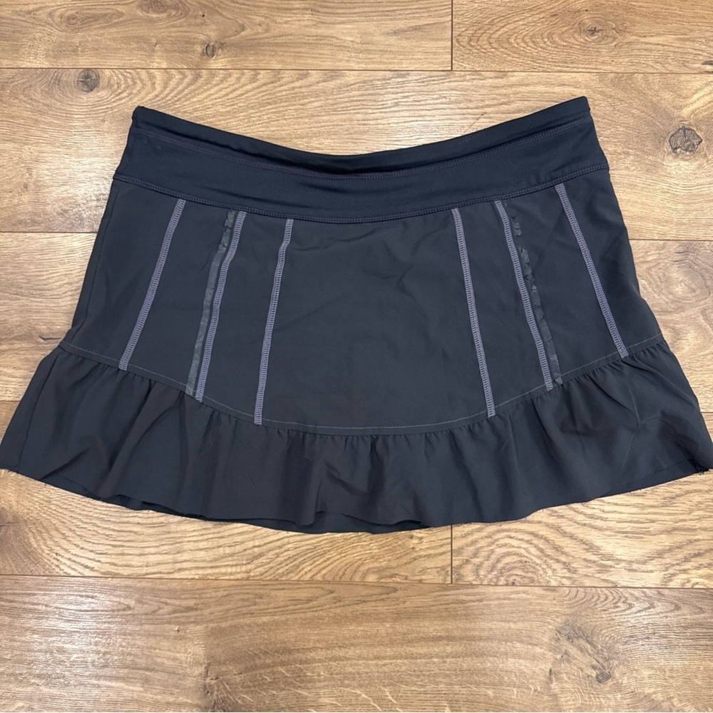 Athleta Take Off Skort Skirt Women's Gray Stretch Activewear - Size 10